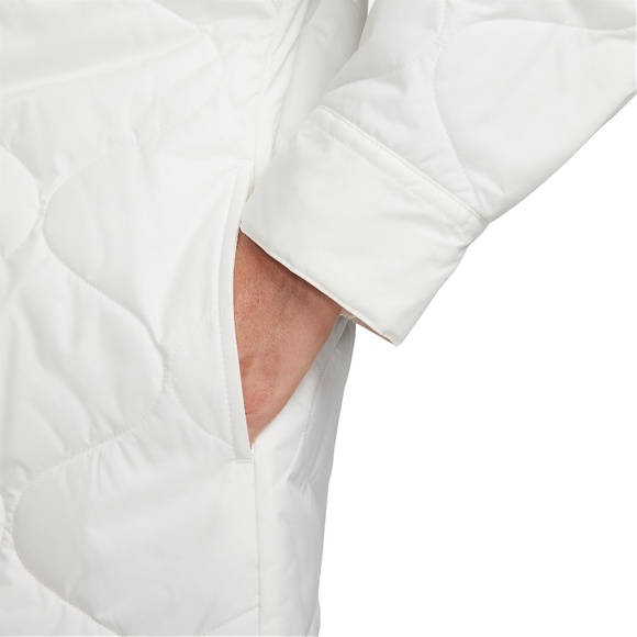 Nike Sportswear Essential Sail/Black FB8732-133 Women's Quilted Trench Jacket XL - Picture 6 of 8